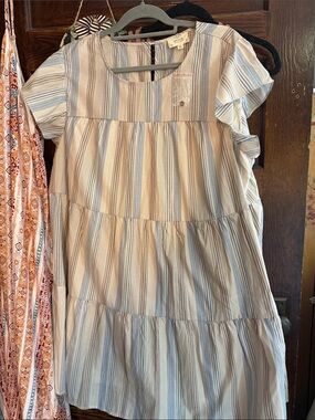 Blu Pepper Perch Blue and White Striped Sleeveless Top nwt 2xl